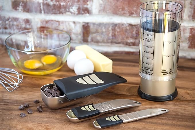 KitchenArt Baker’s Pro Adjust-A-Measure Set, 4-Piece, Satin