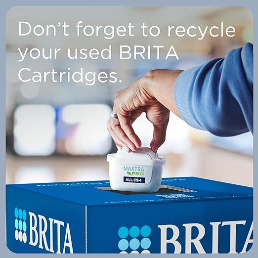 BRITA Marella Water Filter Jug Graphite (2.4L) incl. 1x MAXTRA PRO Pure Performance Cartridge - Fridge-Fitting jug with Digital LTI and Flip-Lid - Now in Sustainable Smart Box Packaging