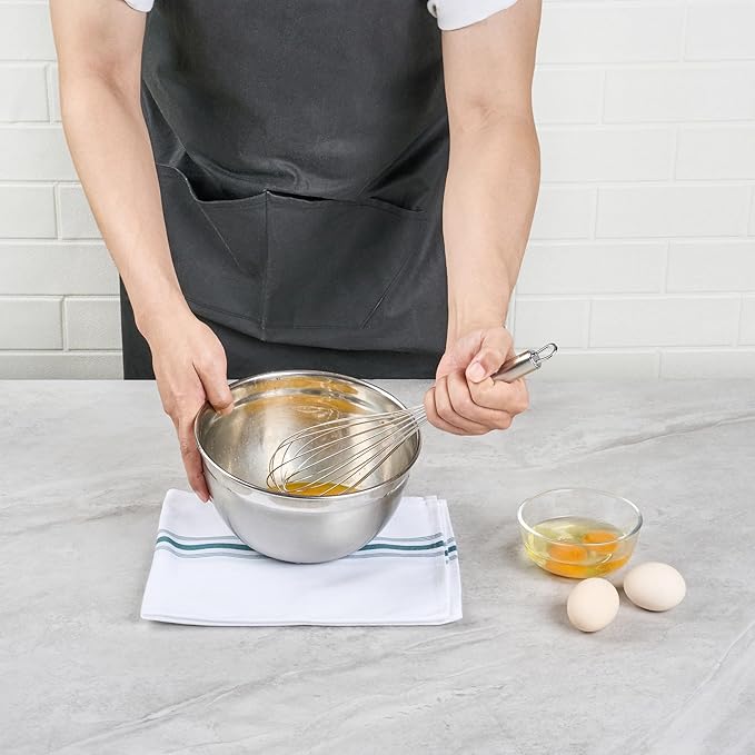 Restaurantware-German Standard 12.5 Inch French Whisk, 1 Dishwashable Kitchen Wire Whisk - Ergonomic Handle, Durable, Stainless Steel French Whip, For Blending, Stirring, Mixing Of Ingredients