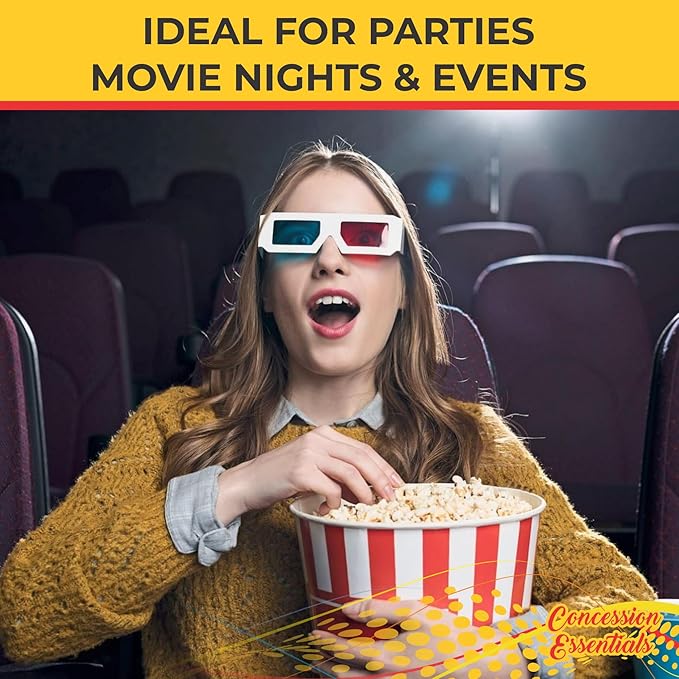 Concession Essentials 6oz Popcorn Portion Packs – Pre-Measured Kernels, Oil & Salt – Case of 12 Packs for Perfect Popcorn Every Time