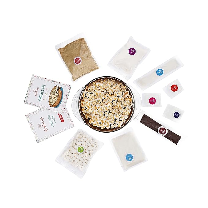 Baketivity Kids Baking Set, Meal Cooking Party Supply Kit for Teens, Real Fun Little Junior Chef Essential Kitchen Lessons, Includes Pre-Measured Ingredients (Baketivity Kit, Smores)