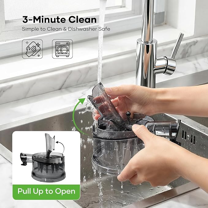 3-in-1 Juicer Machines, Cold Press Juicer 7“ Large Chute & 120oz – for Whole Vegetables & Fruits, High Juice Yield | Nut Milk | Natural Sorbet, Sliver