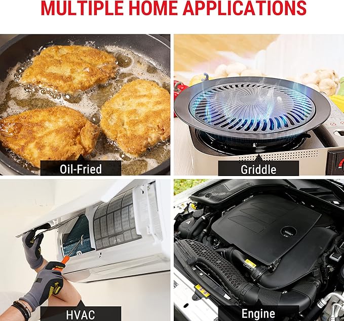 ThermoPro TP410 Infrared Thermometer Gun Non-Contact Laser Thermometer Gun for Cooking, Temperature Gun with Range -58℉~1022℉ for Pizza Oven Accessories, Griddle, Grill, HVAC, Engine (Not for Human)