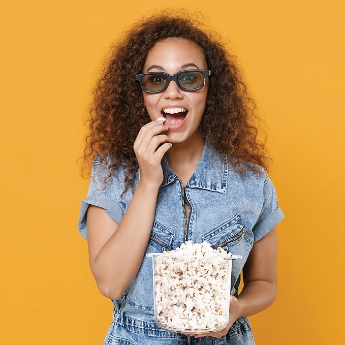 Nostalgia 8-Cup Hot Air Popcorn Maker & Bowl - 2-In-1 Bowl & Lid, 2 oz Measuring Cup - Oil-Free Pop Corn for Movie Night, Snacks, Birthday Parties, and More - White