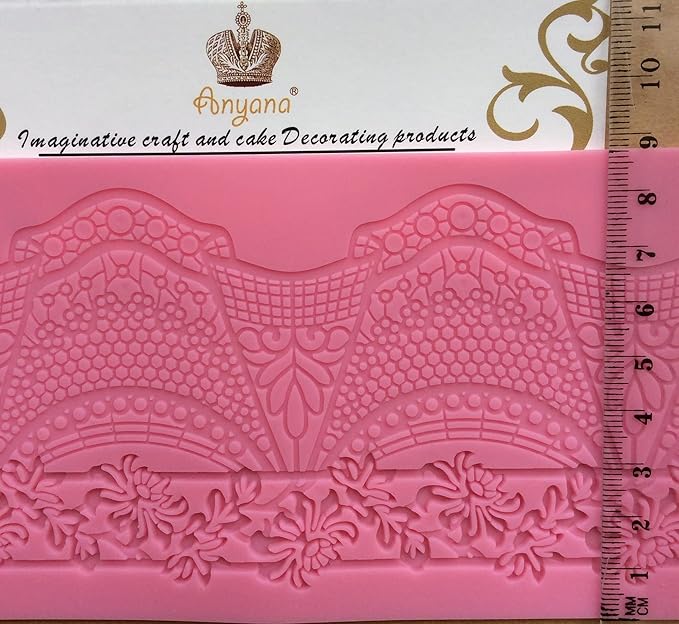 Cake Lace Mold, Lace Fondant Molds Silicone Lace Molds for Cake Decorating, cupcake top decoration
