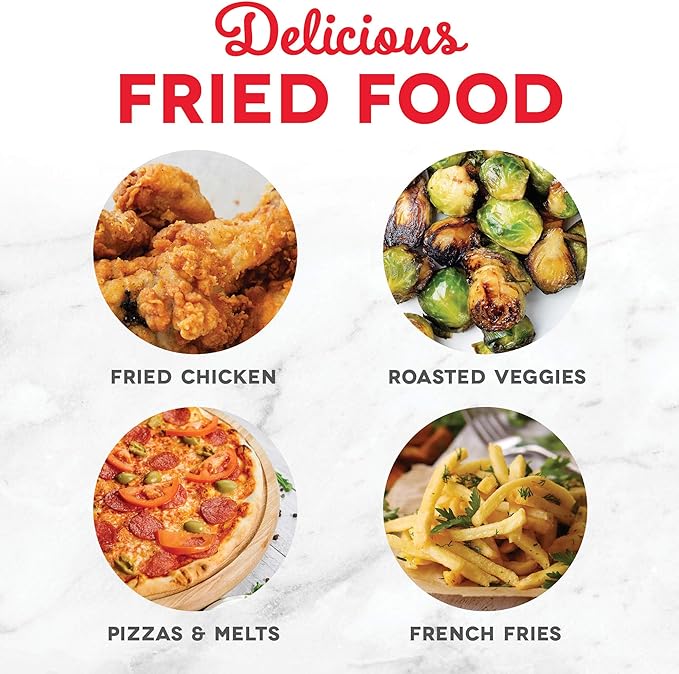 Dash Digital Tasti-Crisp™ Air Fryer - Compact Electric Digital Fryer With Auto Shut-Off Feature - Ideal for Small Spaces - AirCrisp® Technology - 2.6 Quarts - Red
