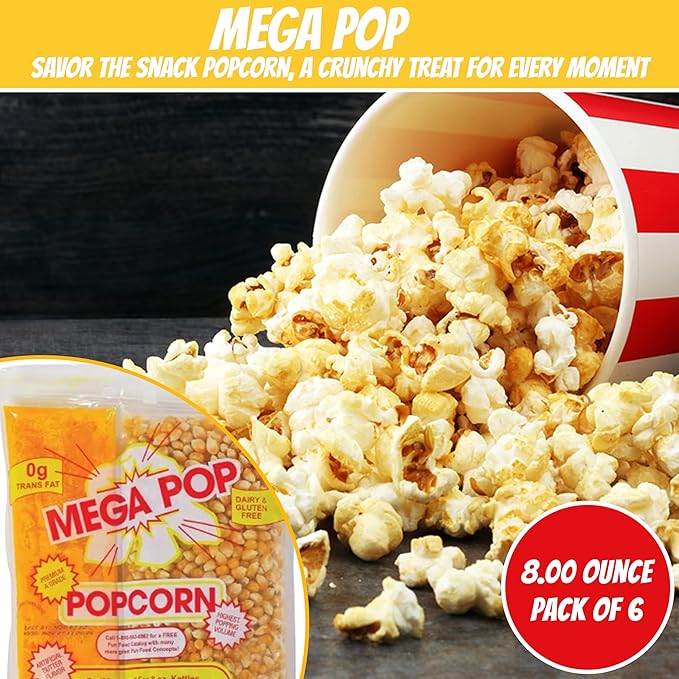 10.6 Oz Popcorn Portion Packs - Package of 6ct