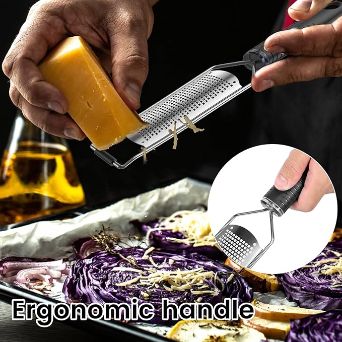 8Pcs Stainless Steel Grater for Different Food Grater with Non-Slip Handle for Vegetables Cheese Shredder and Lemon