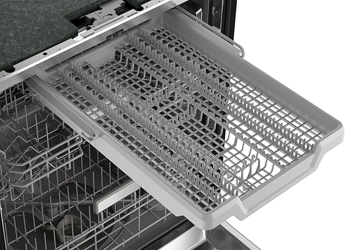 Sharp SDW6506JS 24-inch Stainless Steel Dishwasher, 49 dB, Third Rack, 12 Place Settings, Front Touch Controls