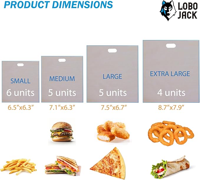 20 Pack Toaster Bags, Reusable Non-Stick Oven Bags for Grilled Cheese Sandwiches, Chicken, Nuggets, Panini and more (4 Sizes)