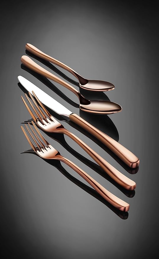 Artaste Rain II Forged 18/10 Stainless Steel (Copper (Service for 4), Flatware (20-Piece Set))