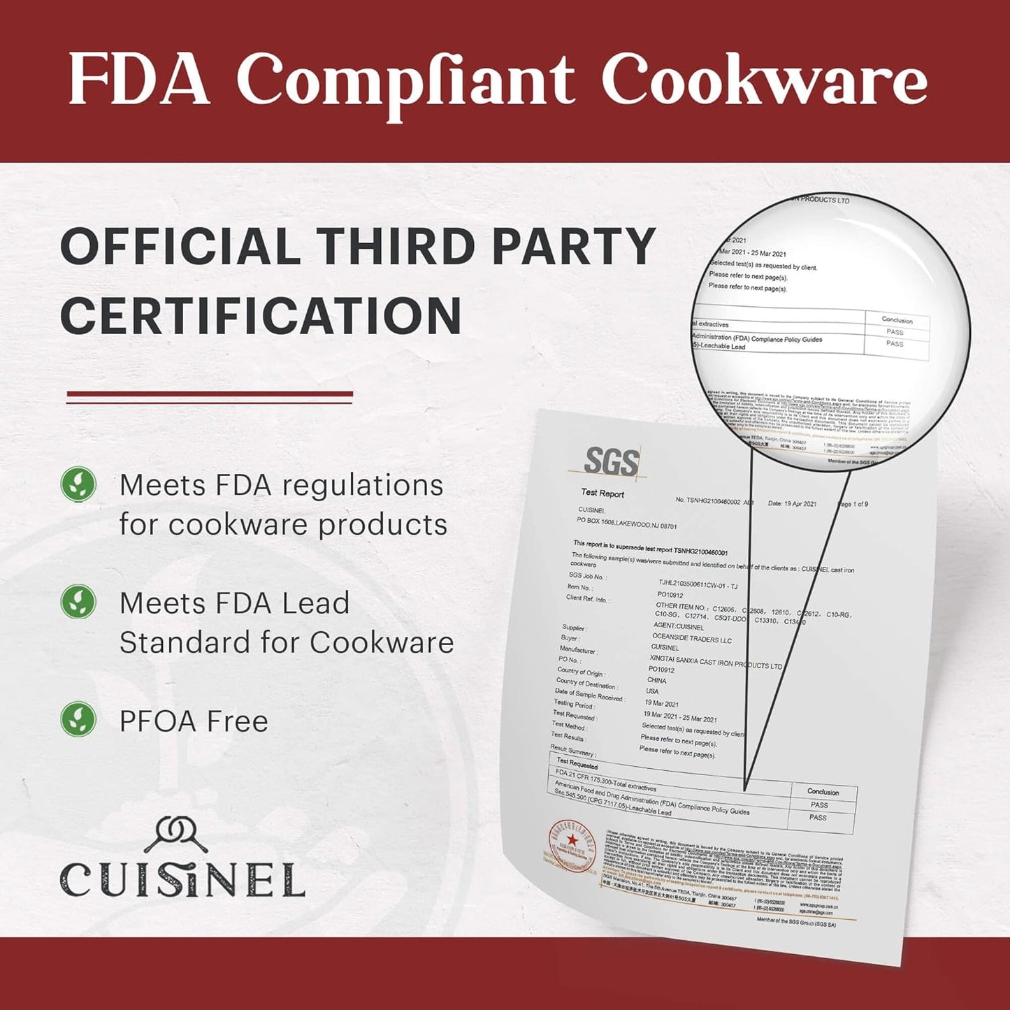 Cuisinel Cast Iron Dutch Oven - 7-Quart Deep Pot + Lid + Pan Scraper + Handle Covers - Large Pre-Seasoned Cooker for Baking Bread, Soup, Frying - Indoor/Outdoor Kitchen, Camping, Fire, BBQ Safe