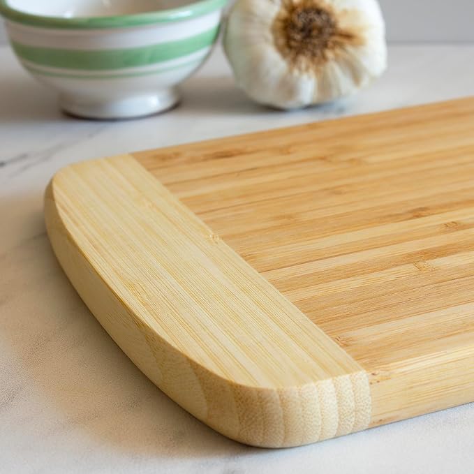 Totally Bamboo Hana Cutting Board – 10" x 7" Small Bamboo Prep Board | Lightweight, Durable & Gentle on Knives | Stylish Compact Cutting Surface for Chopping Fruit, Veggies & Garnishes