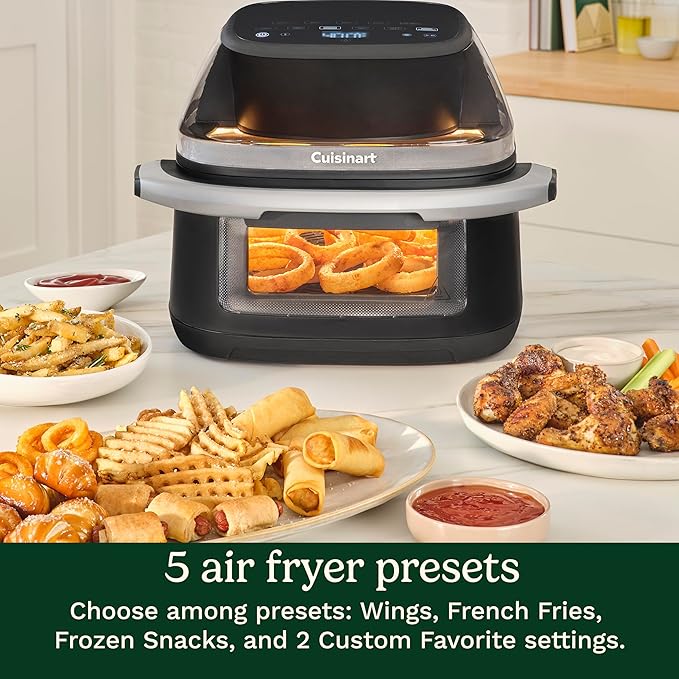 Cuisinart ClearView Large 9-Quart Basket Air Fryer with ClearView Window, Digital Control Panel, 5 Functions, 3 Air Fry Presets, 2 Custom Presets, Easy Clean, PFAS-Free, 3 -Year Warranty, AFC-9