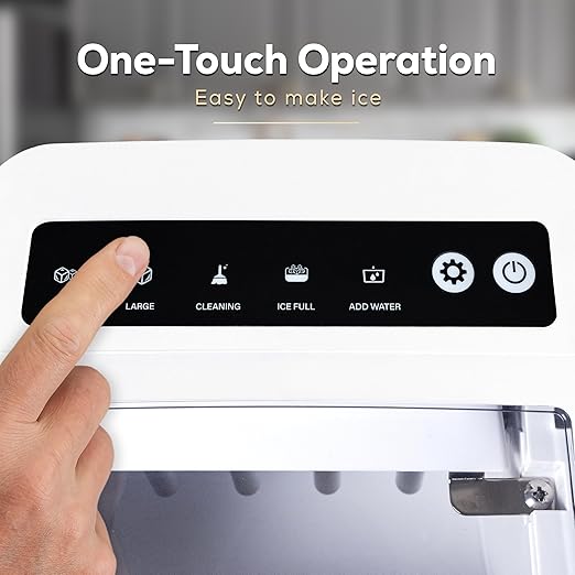 Igloo Automatic Self-Cleaning Portable Electric Countertop Ice Maker Machine With Handle, 26 Pounds in 24 Hours, 9 Ice Cubes Ready in 7 minutes, With Ice Scoop and Basket, White