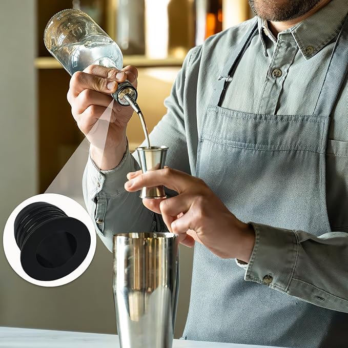 8 Pack Liquor Pour Spout Adapters, Pour Spouts for Large Neck Liquor Bottles, Liquor Bottle Pourers for Alcohol Olive Oil up to 1 inch/25 mm Neck