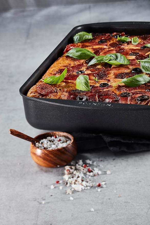 Scanpan Classic 5.25 QT (15.25 inch x 10.5 inch) Nonstick Roasting Pan – Compatible with Gas and Electric Stovetops, Metal Utensil Safe, Oven Safe to 500°F, Dishwasher Safe