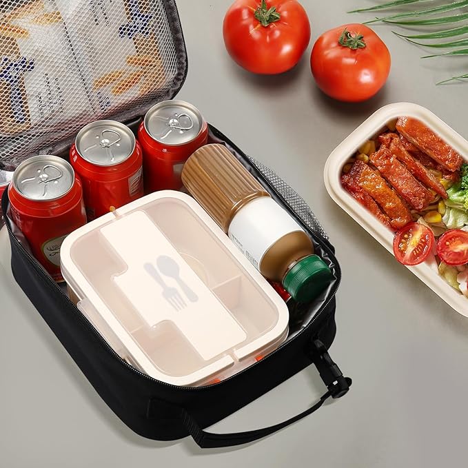 Lovoeo Lunch box Lunch bag for men women Insulated Lunchbox Lunch bags for Work Picnic Travel (Thicken purple)