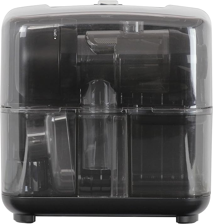 Omega Juicer Cold Press 365 Slow Masticating Vegetable and Fruit Juice Extractor and Nutrition System Makes Nut Milks Baby Food and Sorbets, 80-RPM Slow Juicer with On-Board Storage, 200-Watts, Black