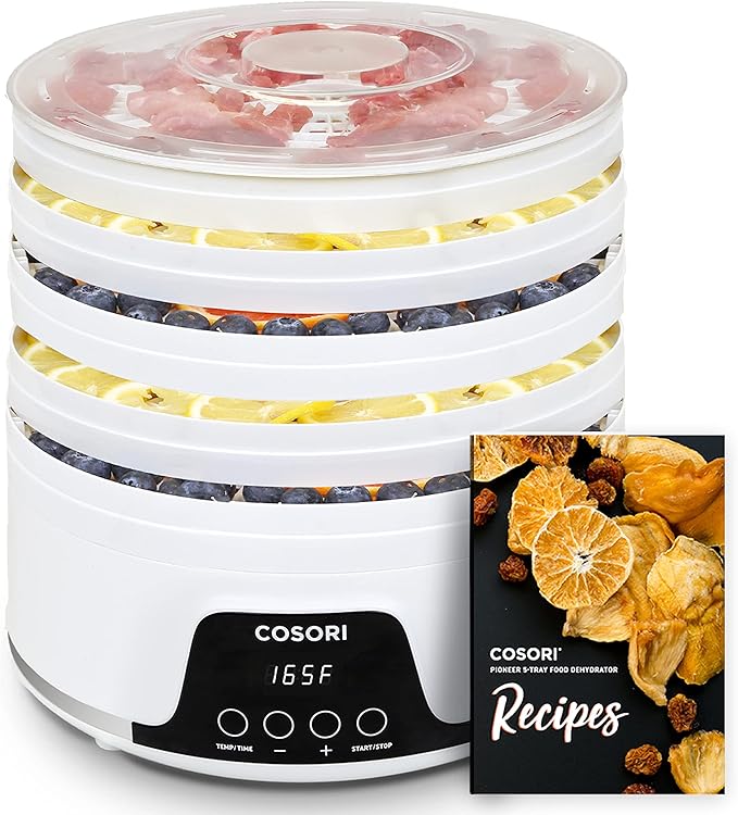 COSORI Food Dehydrator Pioneer Style CFD-N051-W & Food Dehydrator Machine Fruit Roll Sheets CFD-FR051-WUS