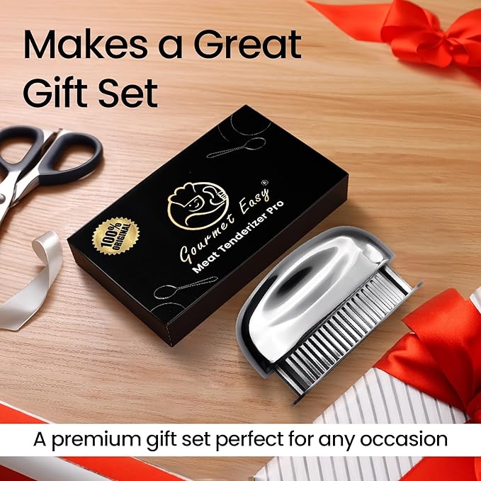 Meat Tenderizer Tool Ultra Sharp Needle Blades 100% Stainless Steel - Heavy Duty Kitchen Gadgets - Hand Held Meat Tenderizer Needle Tool - Cooking Gadgets for Tenderizing Chicken, Steak, Veal, BBQ