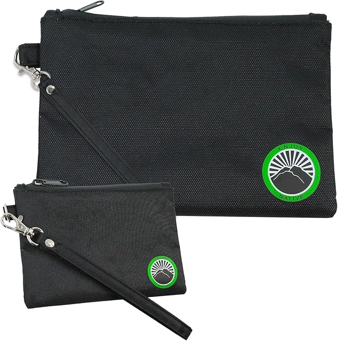 Large and Small Smell Proof Bag Combo, Smell Proof Container, Dog Tested Odor resistant Bag, Best Zipper Odor sealing Pouch Herbs, coffee & Travel Medicine Bag, Scent resistent Containers