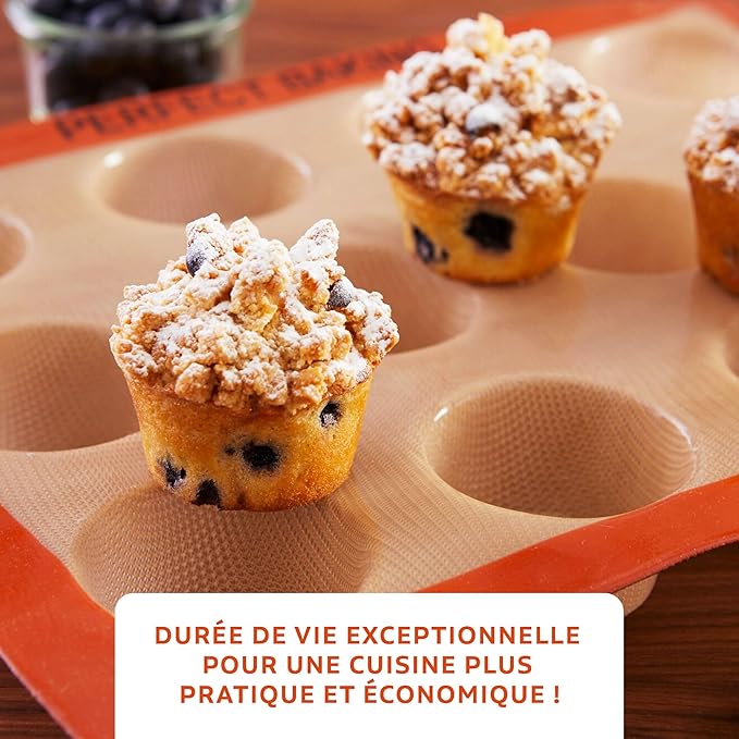 Silpat® #1 Original Non-Stick 12 Square Savarin Baking Mold Handcrafted in France Since 1965 - Trusted by World-Class Chefs - Certified Food Safe Silpat® Technology (Gift Box Packaging)