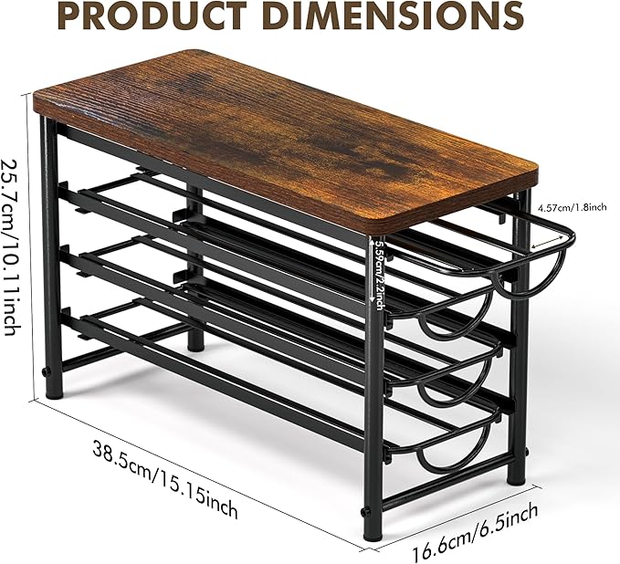 HFHOME Coffee Pod Holder with Wooden Top, Compatible with K-Cups, 4-Tier Coffee Capsule Storage Drawer, 56 Capacity Pods Organizer for Kitchen Counter, Home, Office, Black