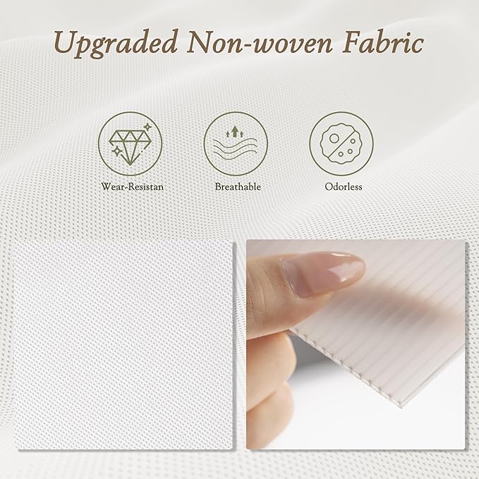 Criusia Drawer Organizers 18-Piece Set, Dresser Organizer for Baby Clothes, Foldable Closet Storage & Drawer Dividers for Underwear, Socks, Nursery, White
