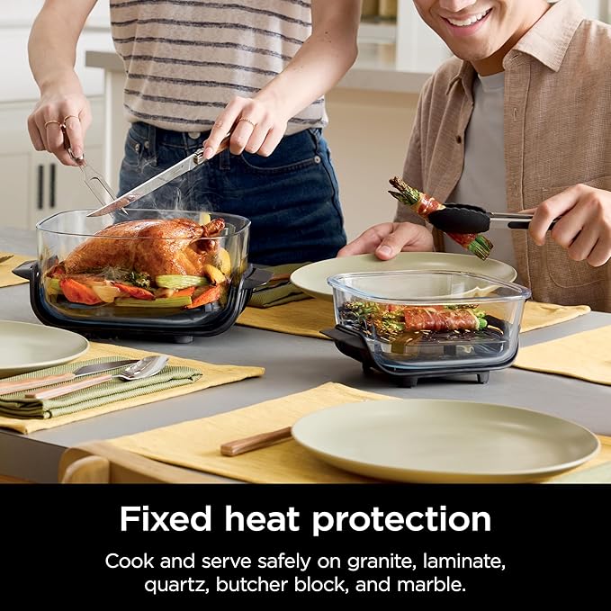 Ninja Crispi 4-in-1 Glass Air Fryer | 450°F | Non-Toxic | 4QT & 6-Cup Glass Containers w/Lids | Microwave, Freezer, Dishwasher Safe | Max Crisp, Air Fry, Bake, Recrisp | Green | FN101SG