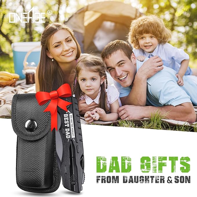 Fathers Day Dad Gifts from Daughter Wife Son - Gifts for Dad, YOU ARE THE WORLD’S BEST DAD Multitool Knife - Dads Birthday Gift, Fathers Day Dad's Gift for Husband, Men - Christmas Dads Presents