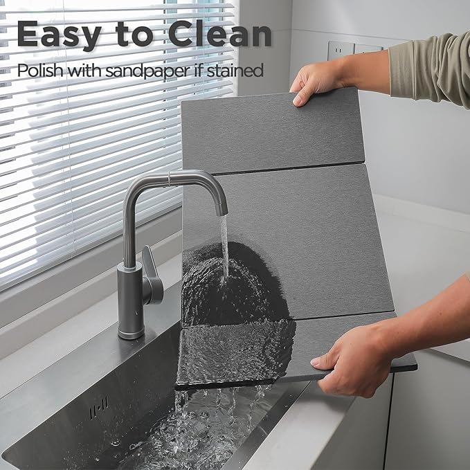 2PCS Stone Drying Mat for Kitchen Counter, Large Stone Dish Drying Mat - Diatomite Earth Water Absorbing Drying Stone for Kitchen Counter Mat, Quick Dry Stone Mat Kitchen for Cups Dishes Bottles.