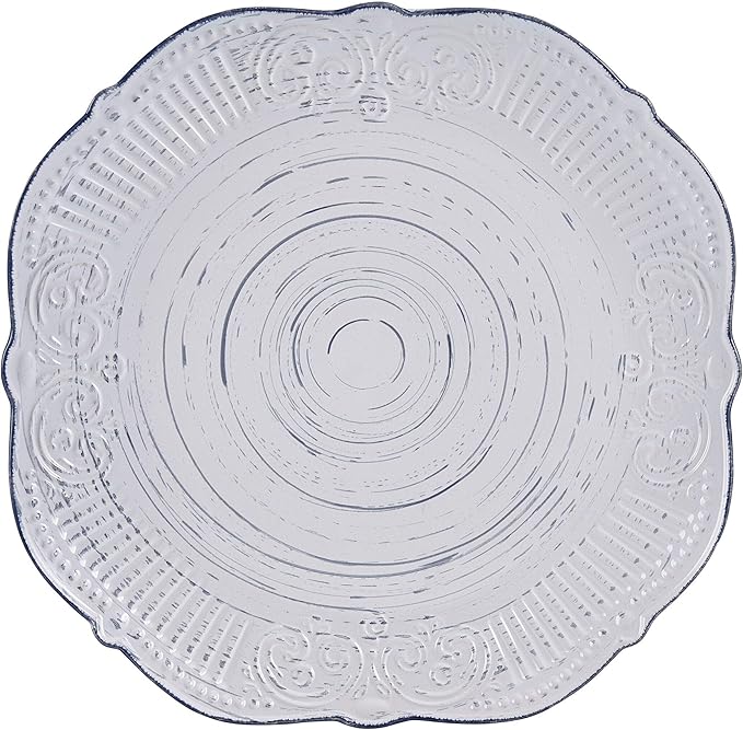 Pfaltzgraff Isabella 16-Piece Stoneware Dinnerware Set, Service for 4 - Handpainted Unique Glazed Finish - Includes Dinner Plates, Salad Plates, Bowls, Mugs - Dishwasher & Microwave Safe (Gray)