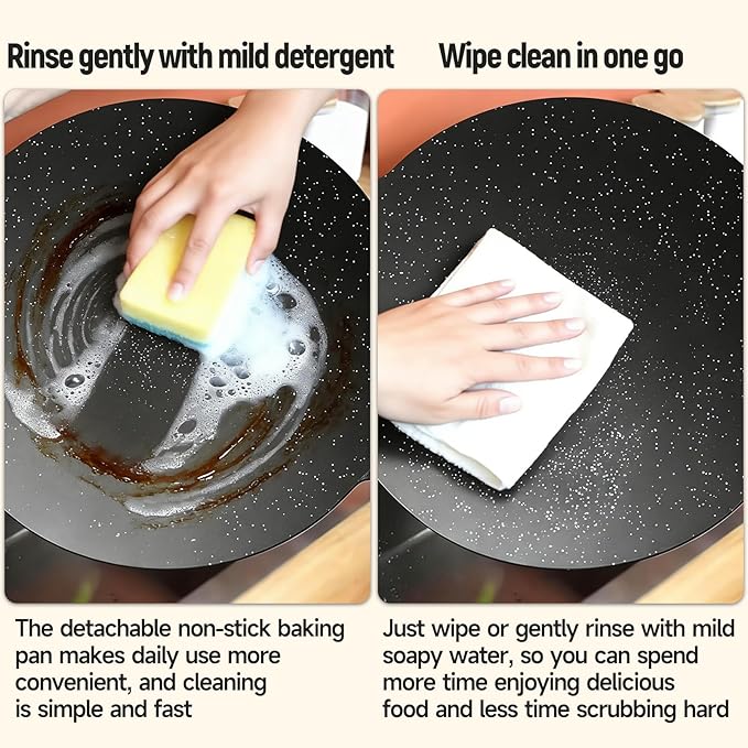 Low-Smoke Electric Grill Pan Indoor Nonstick Griddle 800W/1000W 5 Heat Settings with Random 4-Piece Accessories Easy to Clean