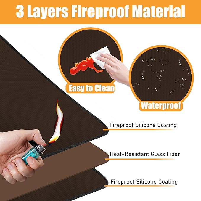 Heat Resistant Pads - Air Fryer & Oven Protectors 16x24in for Kitchen Countertops