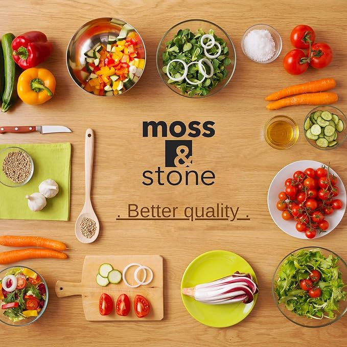 Moss & Stone Hand Blender With Egg Whisk, Powerful 300-Watt Stick Blender, Hand Mixer Set Stainless Steel Shaft & Blades, Black Handheld Blender With Ergonomic Handle (Without Chopper)