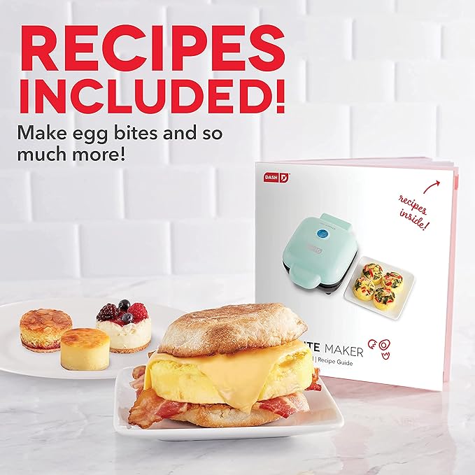 Dash Deluxe Egg Bite Maker - Electric Egg Bite Maker for Healthy Protein Snacks - Quick Cleanup, Space-Saving Design & Non-Slip Feet - 4 Servings, Black