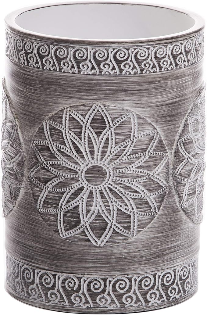 BINO Kitchen Utensil Holder for Countertop, Grey Sunflower - Utensil Caddy countertop utensil holder Utensil Crocks for kitchen Cooking Utensil Holder Kitchen Utensils Holder Spatula Holder