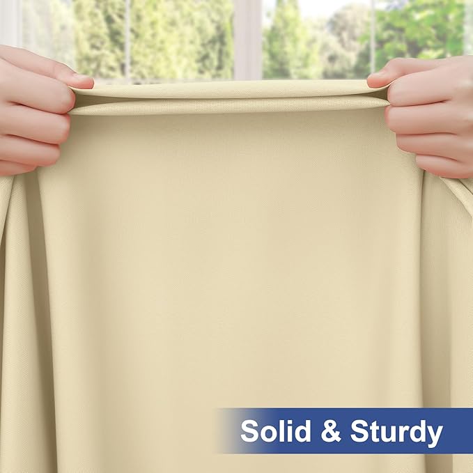homing Rectangle Table Cloth Cover, Waterproof Polyester Elastic Fitted Tablecloth, Fits for 4 Foot Folding Tables, Washable Table Protector for Picnic, Camping, Outdoor (Champagne, 24" x 48")