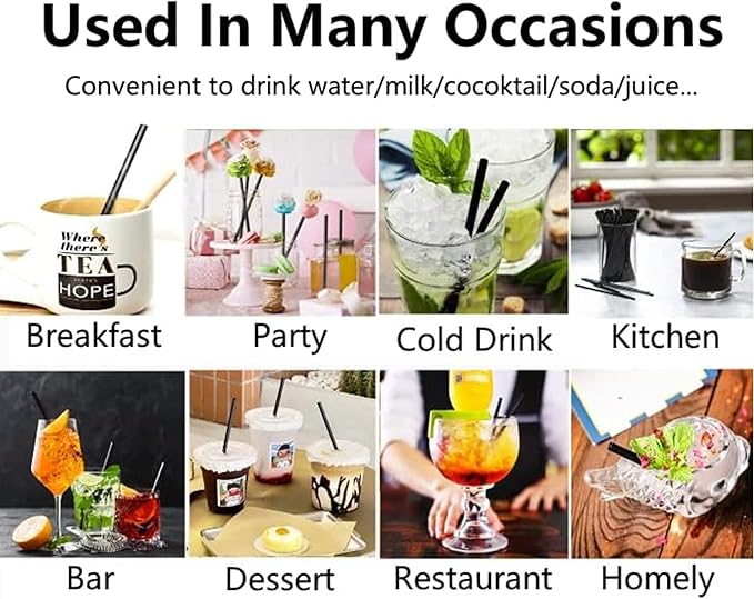 500 Pcs Coffee Stirrer and Holder Set Coffee Stir Sticks Coffee Stirrers 5” Plastic Cocktail Stirrers For Drinks for Mixing Coffee Milk Cocktail Drinks Coffee Home Kitchen Party Supplies (black)