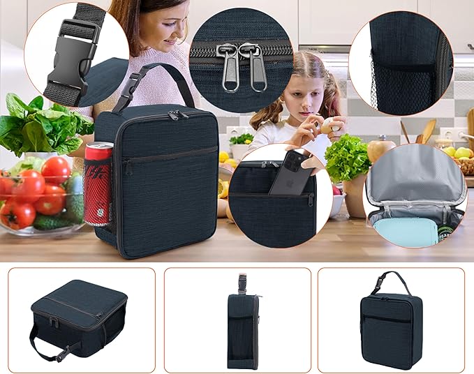 ZM-YOUTOO Lunch Box for Men - Reusable Lunch Bag Men Adult Women- Insulated Small LunchBox