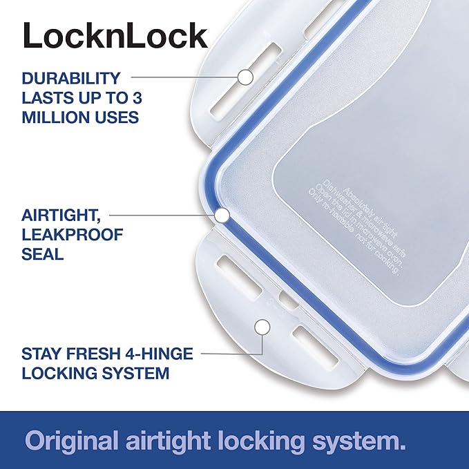 LocknLock Storage Food Storage Container Set, 10-Piece, Clear