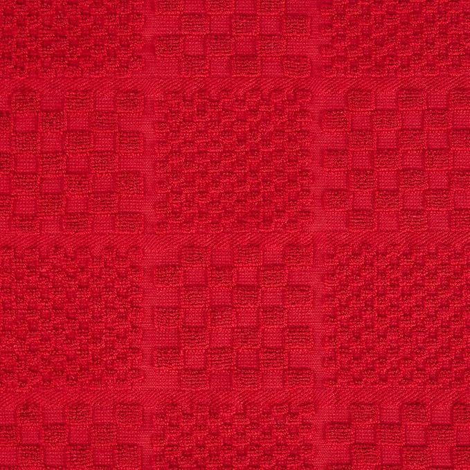 KITCHENAID Quilted Cotton Terry Cloth Oven Mitt, Pot Holder, Kitchen Towel 4-Pack Set, Heat Resistant, Silicone Grip, Gift Set, Passion Red, 16"x26", 7"x13" & 7"x10"