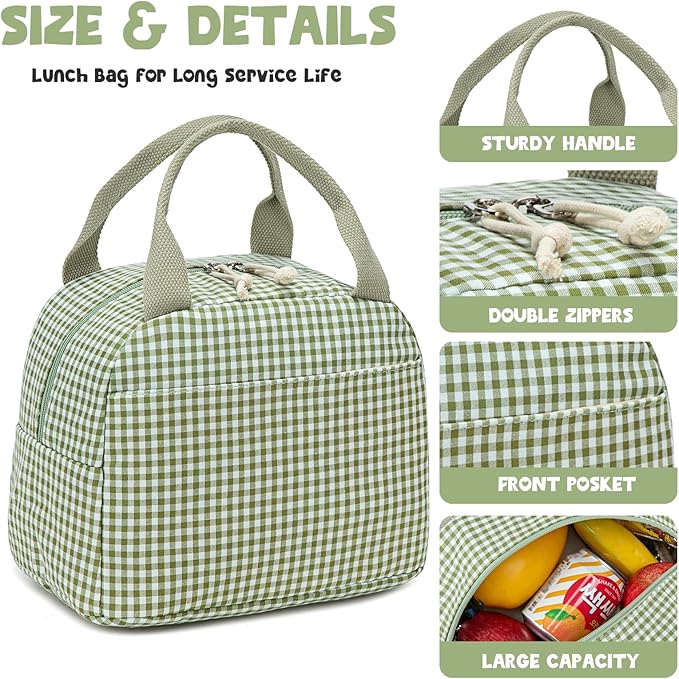 Bluboon Lunch Box for Women Cute Lunch Bag Reusable Insulated Lunch Bags Large Capacity Lunchbox Cooler for Work Picnic or Travel