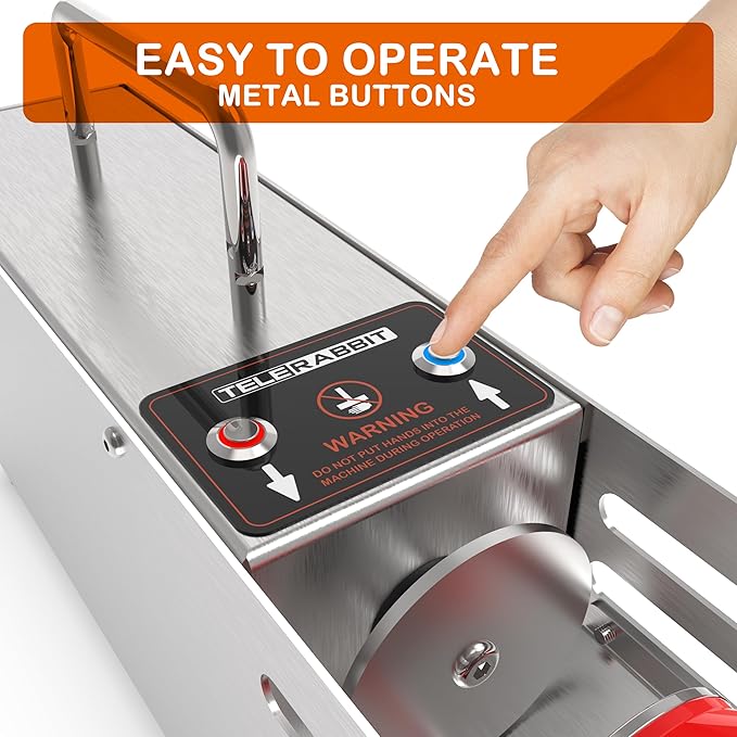 Electric Can Crusher for 16 Oz/12 Oz Cans, Desktop Aluminum Can Crusher, Portable Can Compressor, Automatic Discharge, Stainless Steel Construction, Sturdy and Durable, No Assembly Required