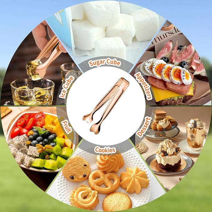 Mini Serving Tongs, Anytrp 18-Packs Stainless Steel Sugar Tongs, 4.3inch Ice Tongs Kitchen Tong Appetizers Tong for Coffee Bar, Tea Party, Desserts Party, Sugar and Ice Bucket