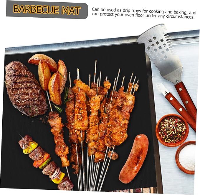 SHOWERORO 9pcs Non-stick Oven Liners Grill Baking Mats for Air Fryer Reusable Oven Mats Easy to Clean