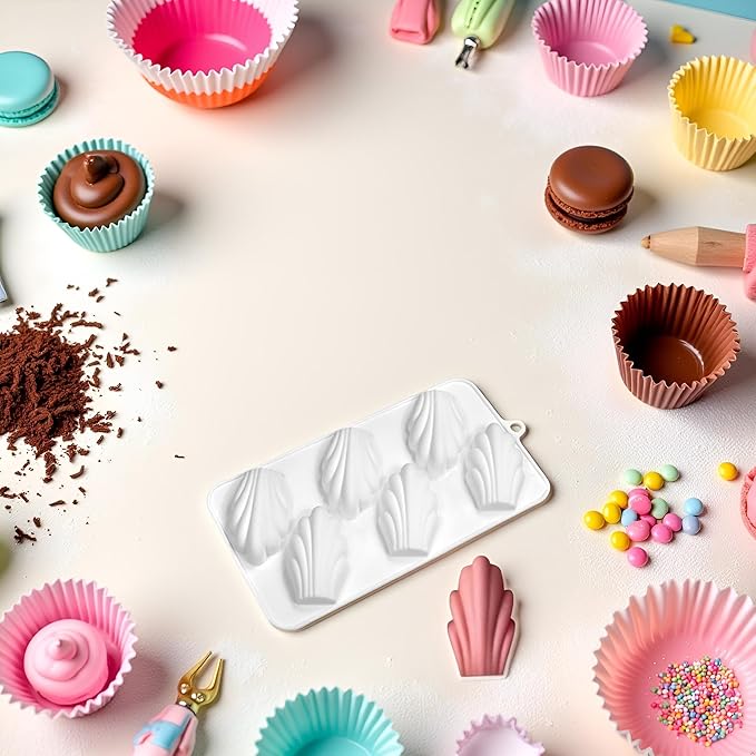 White Savarin Shaped Silicone Mold Fondant Chocolate DIY Mousse Cake Mold Baking Decorating DIY Supplies Cake Silicone Mold Dessert Pastry and Baking Molds