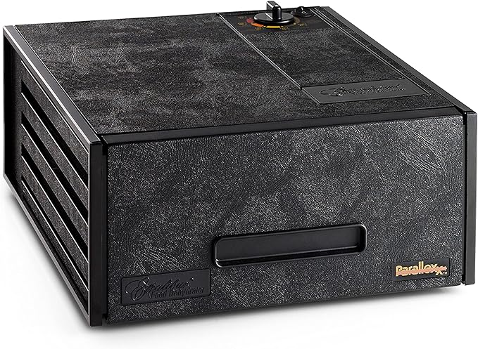 Excalibur Electric Food Dehydrator Machine 4-Tray with Adjustable Thermostat, Accurate Temperature Control and Fast Drying with 4 Square Feet of Drying Space, 250-Watts, Black