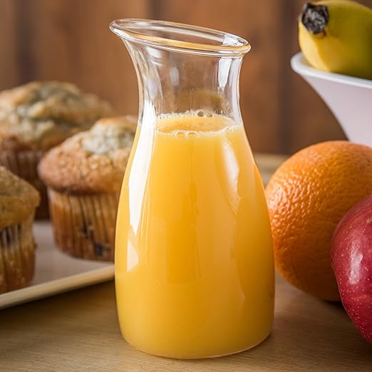 Carlisle FoodService Products CFS 7090107 Cascata Carafe Juice Jar Beverage Decanter Only, Plastic.50 L, Clear (Pack of 12)